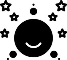 solid icon for moon stars vector