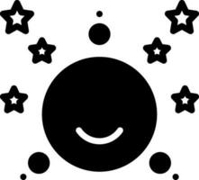 solid icon for moon stars vector