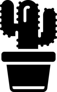 solid icon for cactus vector