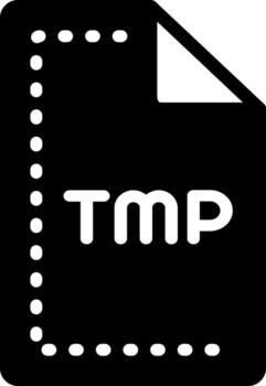solid icon for temporary vector