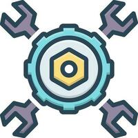 solid icon for technical vector