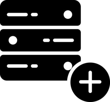 sólido icono para datos vector
