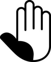 solid icon for palm vector