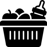 solid icon for hamper vector