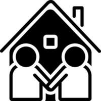 solid icon for neighbor vector