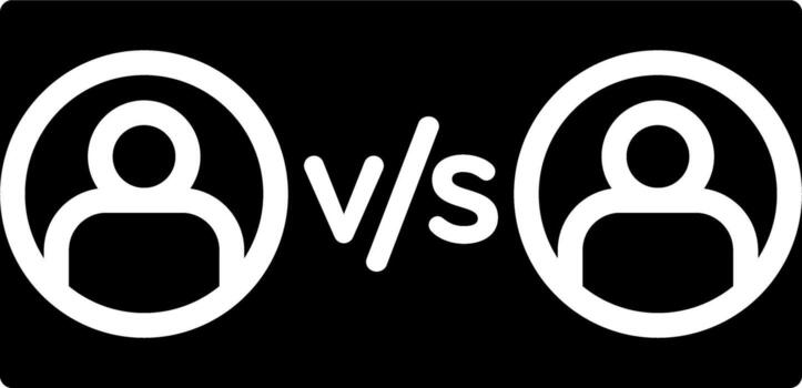 solid icon for versus vector