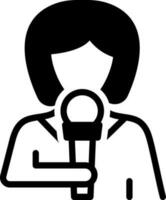 solid icon for journalist vector