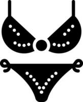 sólido icono para bikini vector