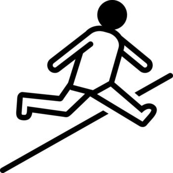 solid icon for jump vector