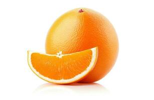 Orange Clipping path on white Isolated background photo