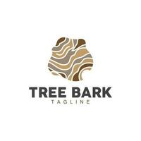 Tree Bark Logo, Wood Tree Simple Texture Vector Design, Symbol Illustration