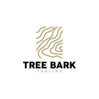 Tree Bark Logo, Wood Tree Simple Texture Vector Design, Symbol Illustration