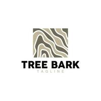 Tree Bark Logo, Wood Tree Simple Texture Vector Design, Symbol Illustration