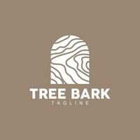 Tree Bark Logo, Wood Tree Simple Texture Vector Design, Symbol Illustration