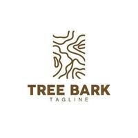 Tree Bark Logo, Wood Tree Simple Texture Vector Design, Symbol Illustration