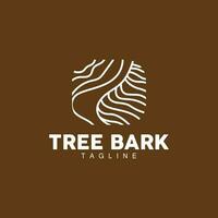 Tree Bark Logo, Wood Tree Simple Texture Vector Design, Symbol Illustration