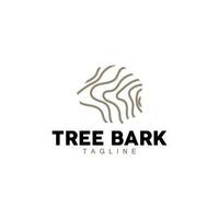 Tree Bark Logo, Wood Tree Simple Texture Vector Design, Symbol Illustration