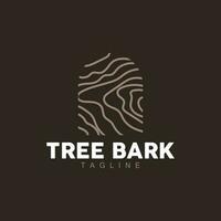 Tree Bark Logo, Wood Tree Simple Texture Vector Design, Symbol Illustration