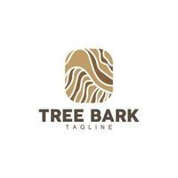 Tree Bark Logo, Wood Tree Simple Texture Vector Design, Symbol Illustration