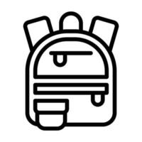 Backpack line icon vector