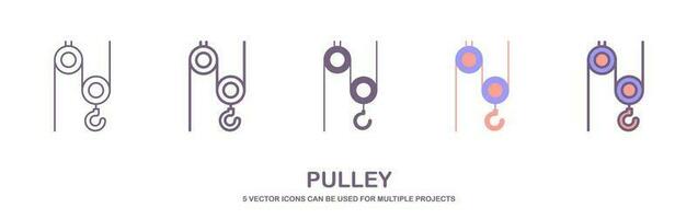 pulley icon vector illustration logo template for many purpose. hook icon vector. Isolated on white background.