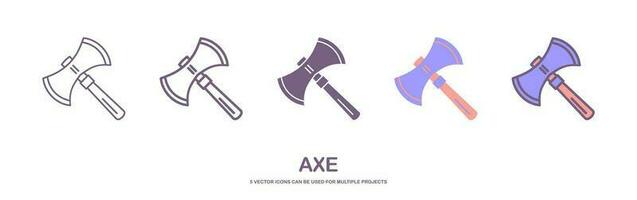 ax tool icon design vector template. axe icon illustration isolated on white background. vector illustration.