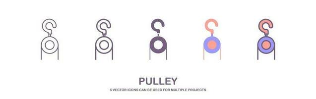 pulley icon vector illustration logo template for many purpose. hook icon vector. Isolated on white background.