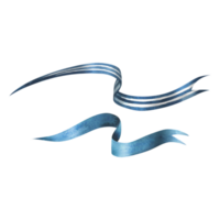 azul turquesa cintas con rayas, náutico, verano. acuarela ilustración mano dibujado en infantil resumen estilo. conjunto de aislado objetos png
