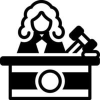 solid icon for judge vector