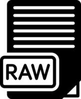 solid icon for raw vector