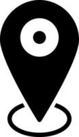 solid icon for location pin vector