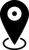 solid icon for location pin vector