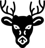 solid icon for deer vector