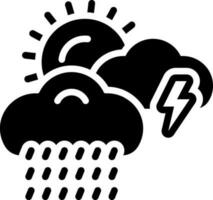 solid icon for weather vector