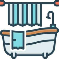 color icon for bathroom vector