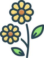 color icon for flowers vector