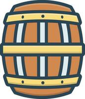 color icon for barrel vector