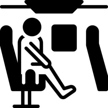 solid icon for passenger vector