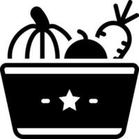 sólido icono para verduras vector