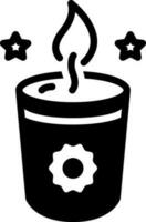 solid icon for soy candle vector