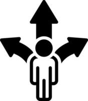 solid icon for decide vector
