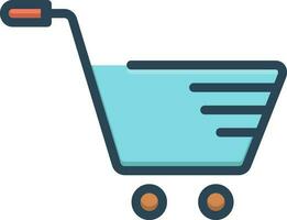 color icon for cart vector