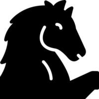 sólido icono para caballo vector