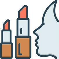 color icon for lipstick vector