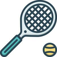 color icon for tennis vector