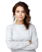 Portrait of a beautiful young woman isolated png