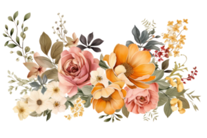 aquarelle floral avorteur isolé png