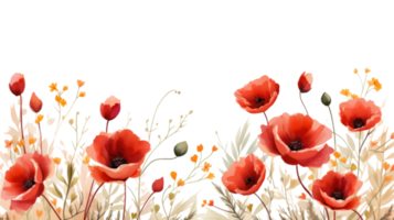 coquelicot fleurs isolé png