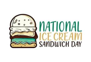 National Ice Cream Sandwich Day vector