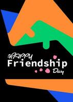 Happy friendship day greeting design for advertisement, poster, background, banner vector